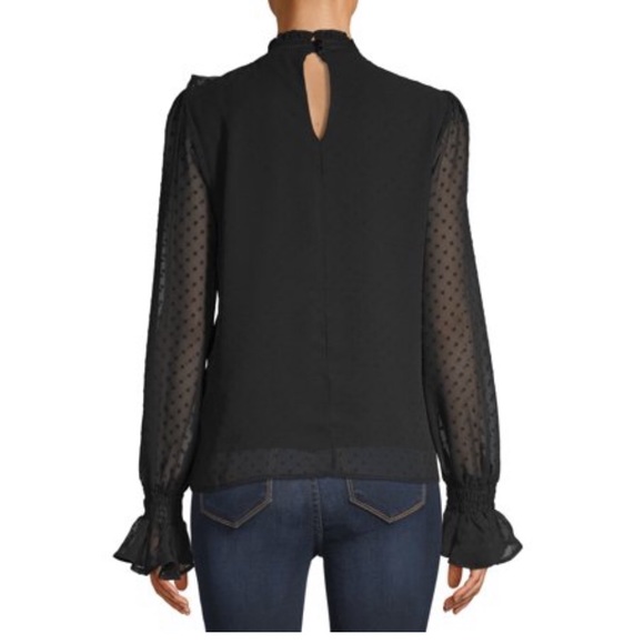 NWT High Neck Ruffle Blouse Size L - Picture 3 of 7